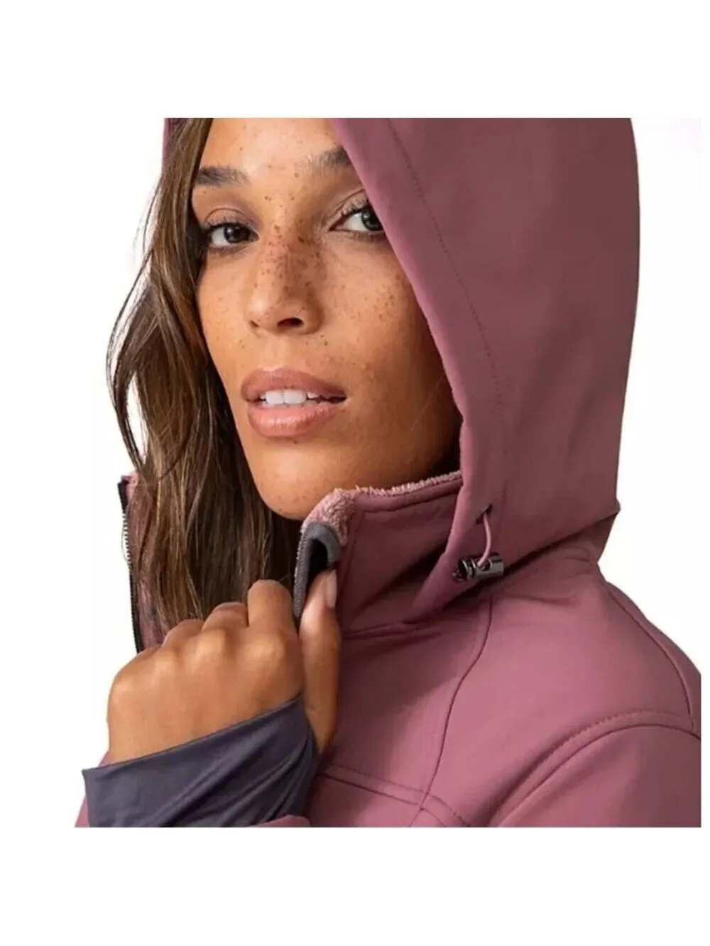 FREE COUNTRY WOMEN'S SOFTSHELL JACKET WITH HOOD IN BLOSSOM PINK XL OR XXL